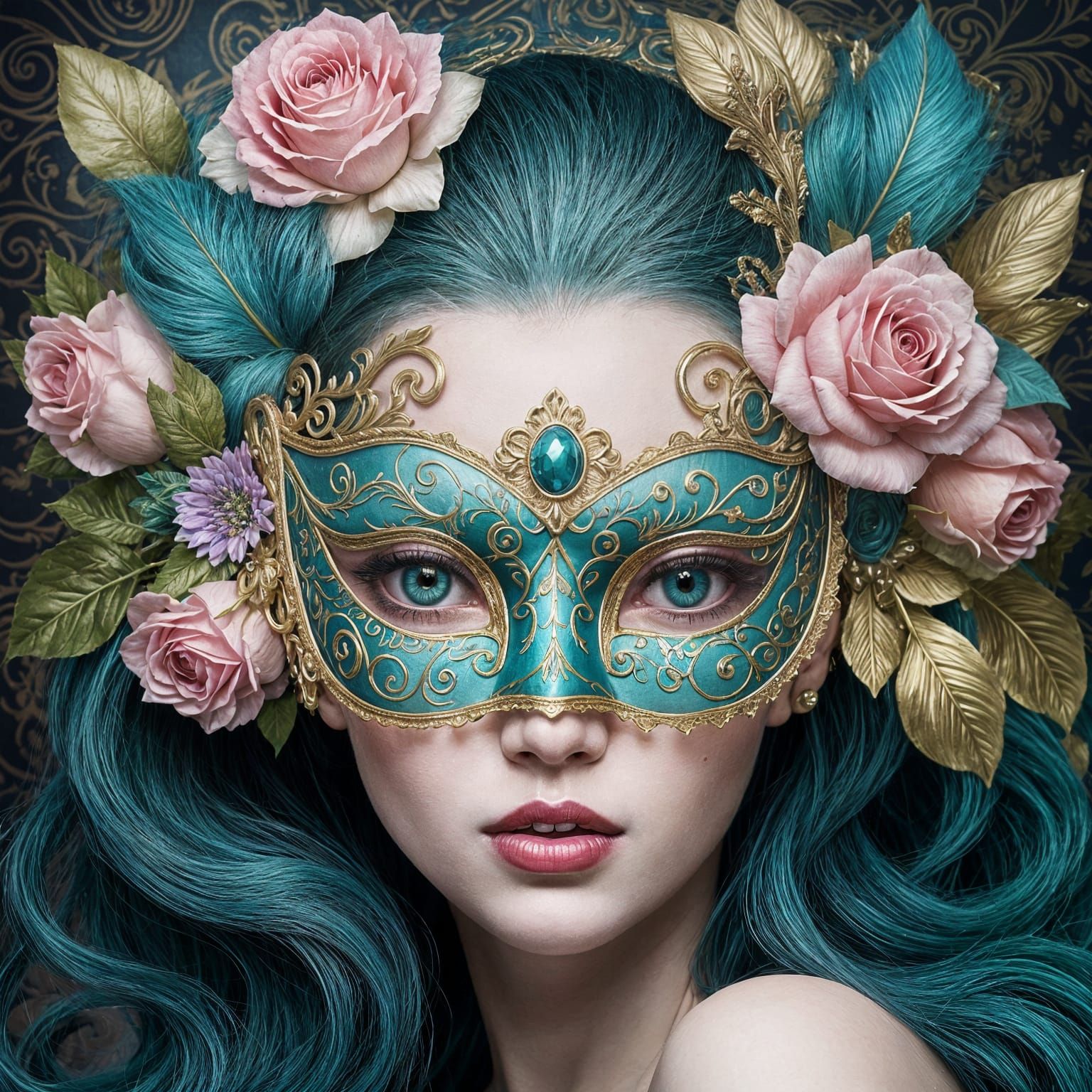 Enchanting Dreamgirl in Whimsical Masquerade