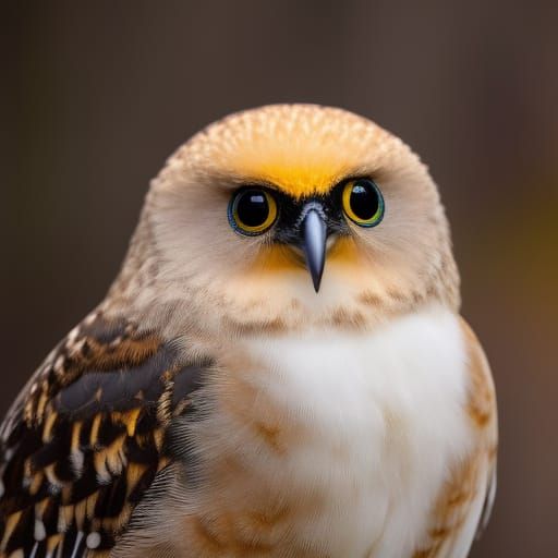 Chibi Owl Family Portrait in Kawaii Style