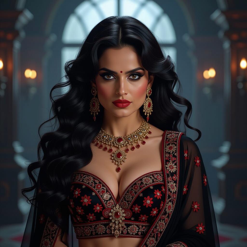 Kangana Ranaut as Bellatrix in Dark Fantasy Lehenga