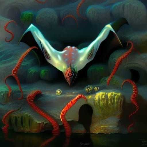 One-eyed winged eldritch horror