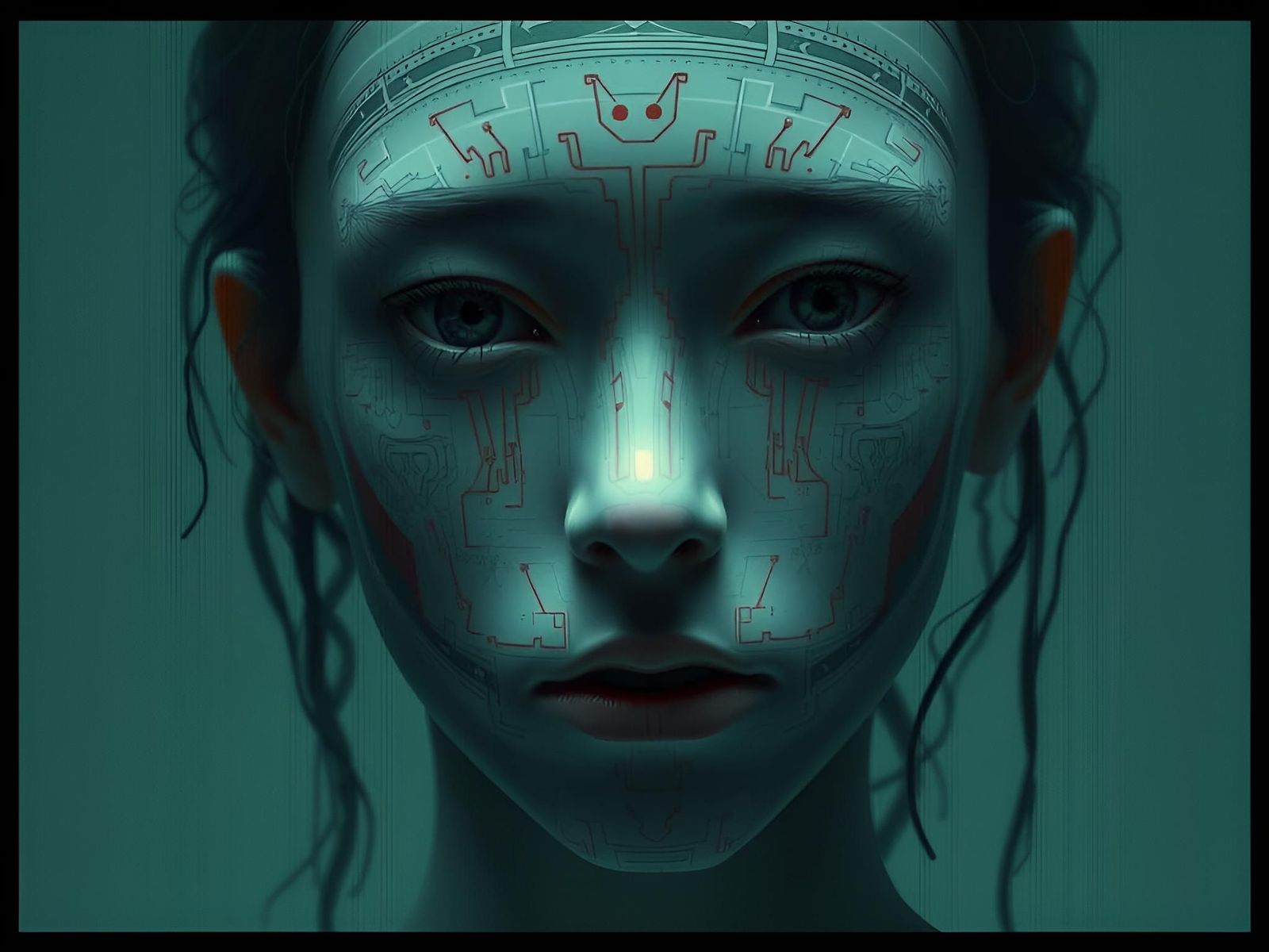 Uncanny Corrupted Portrait with Evolving Features