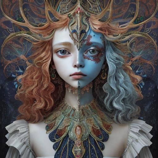 Abstract Surrealist Scandinavia Painting in Oil