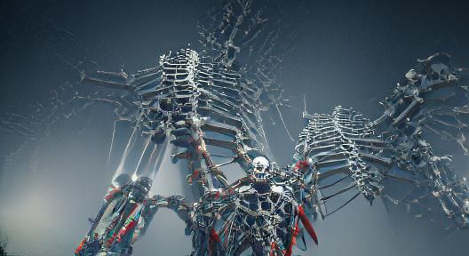 Minimalist Skeleton Digital Art