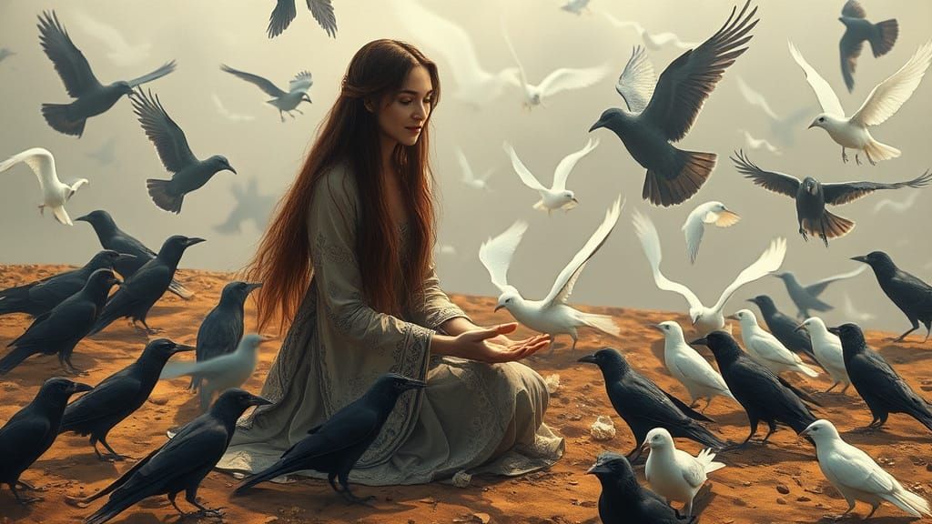 Serene Woman in Nature Embodies Harmony and Balance