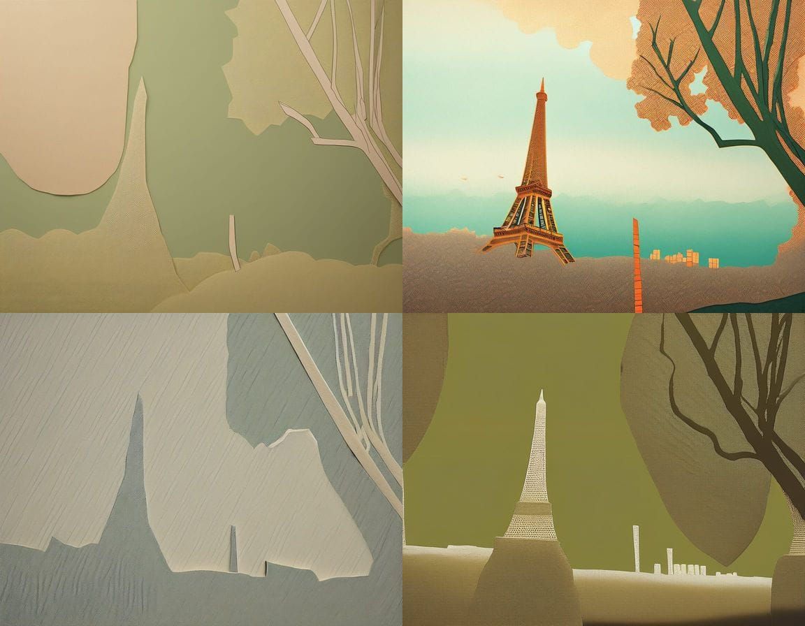 Surreal Paper Tower Rises Above Morning Landscape