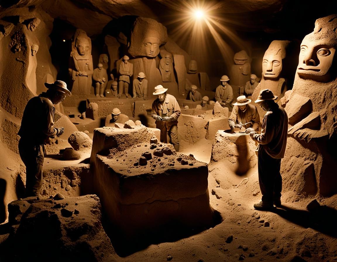 Archaeologists Discover Ancient City in Sepia Photograph