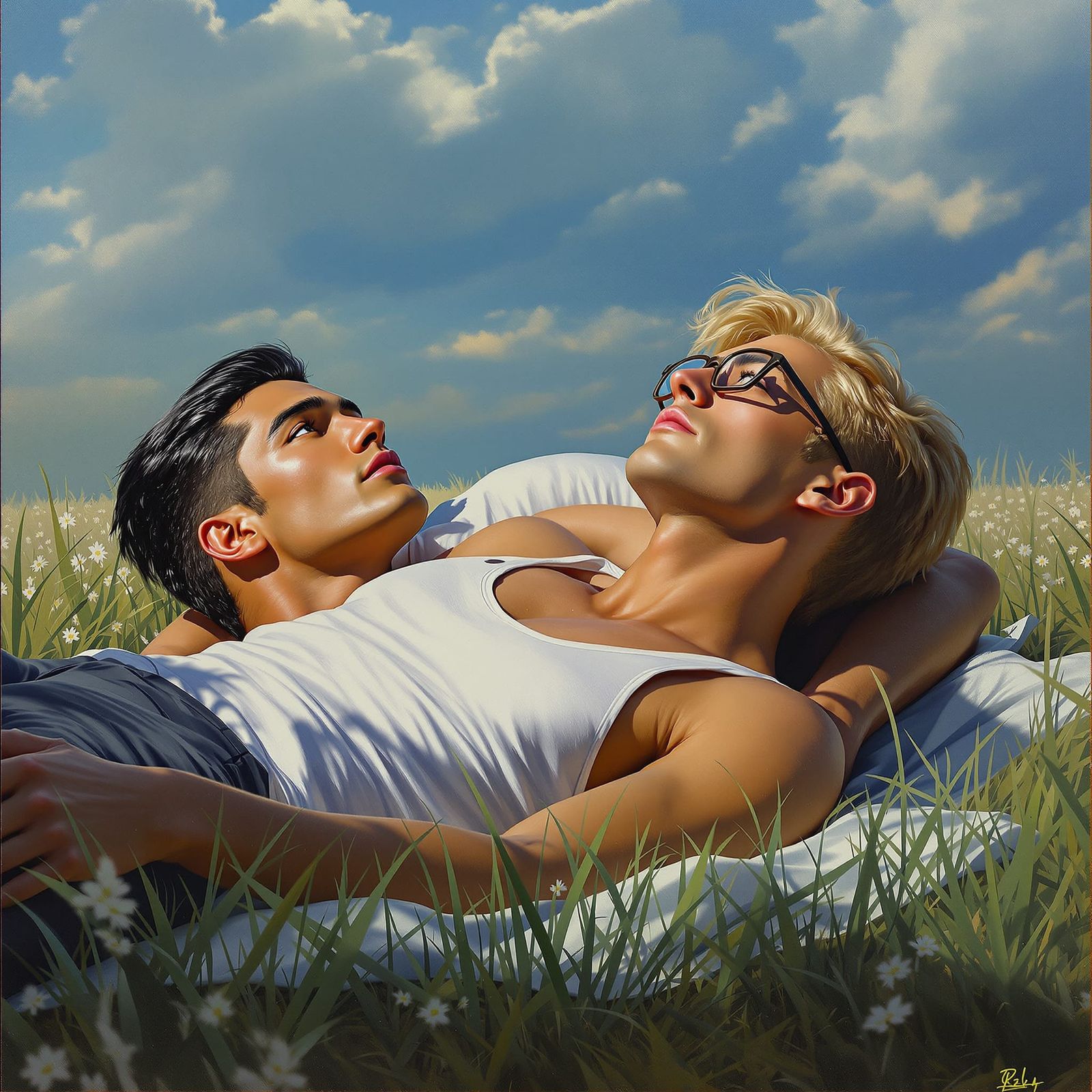 1950s College Men Dreaming of Future Together