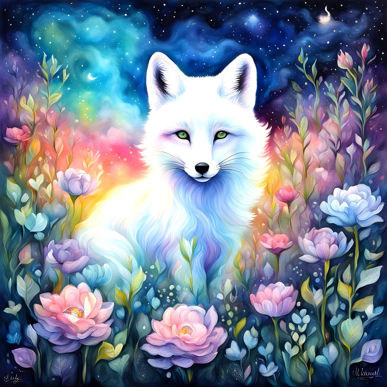 Serenely Beautiful Face Inspires Joy in a Blooming Garden wi...