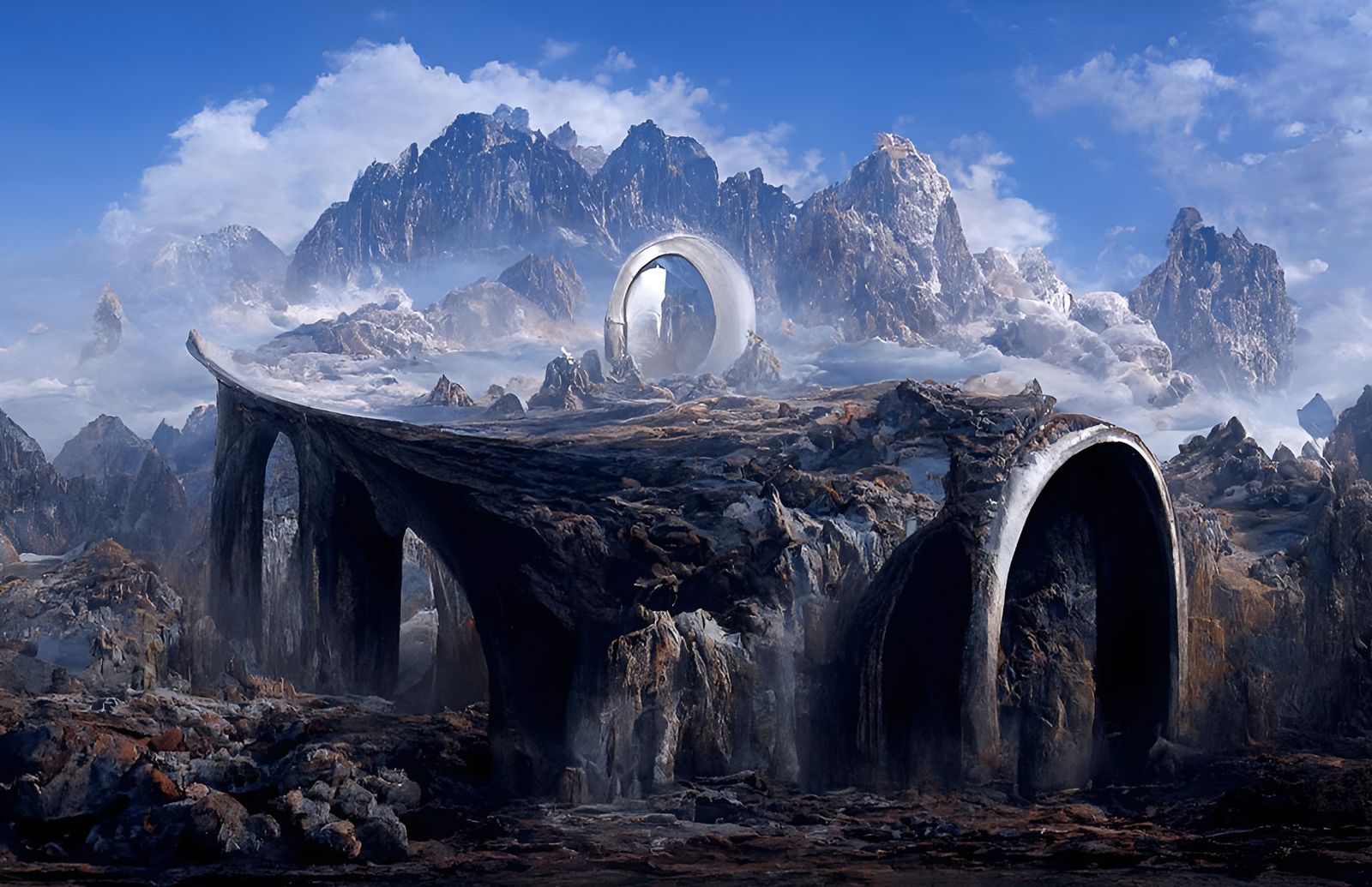 Stargate to Alien World: Mechanical Gears and Metalscapes