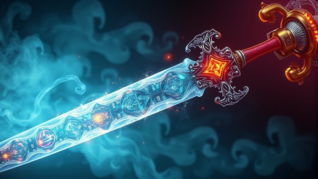 Epic Periodic Table Sword in Meticulous Detail