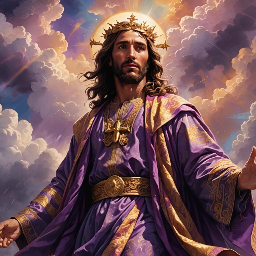 Jesus Descending: Hyper-Realistic Digital Painting