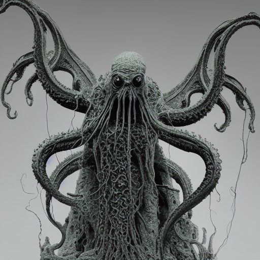 Cthulhu Altar Statue: Hyperrealistic Lovecraftian Horror