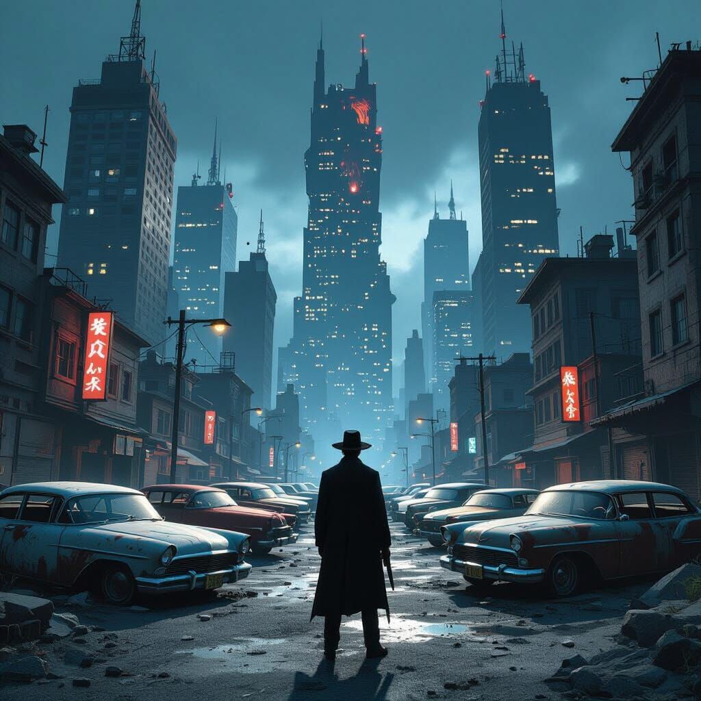 Abandoned City Ghost Town with Explosive Skyscrapers & Yakuz...