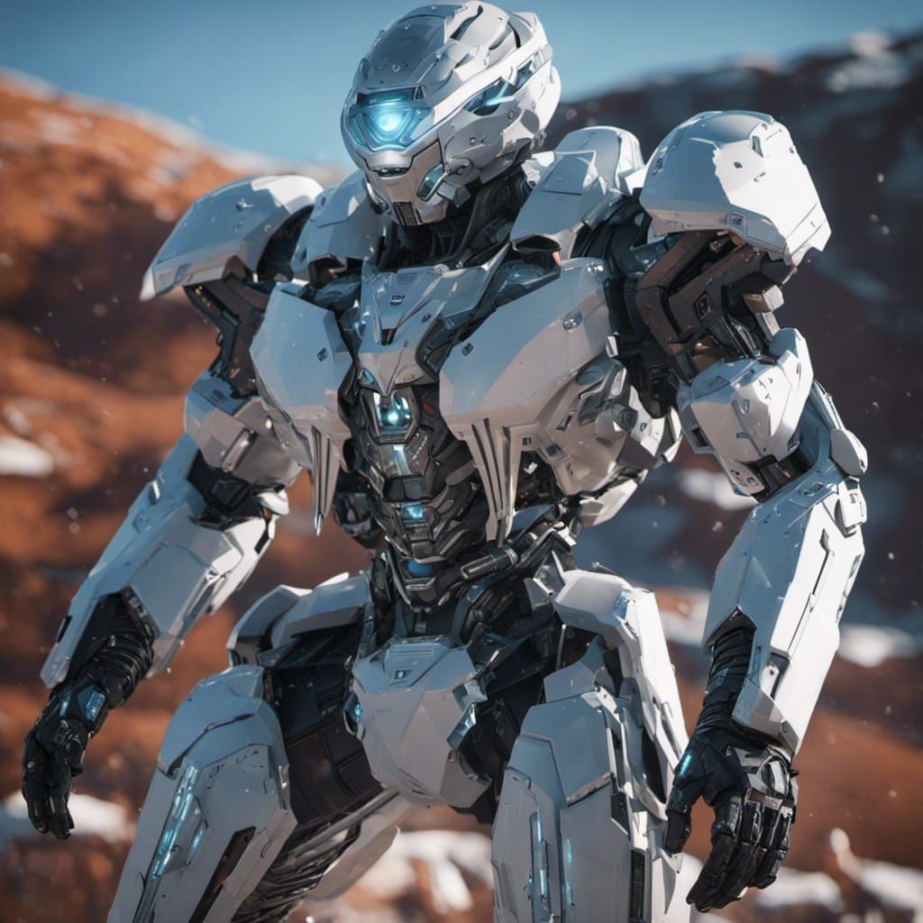 Iceman in Futuristic Sci-Fi Battlesuit