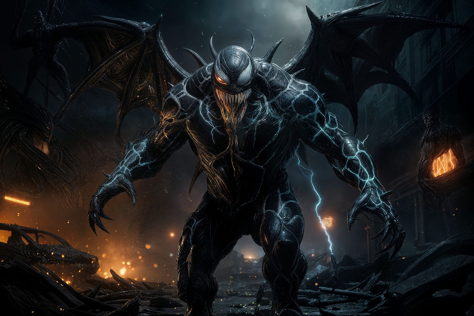 Monstrous Alien Titan with Bio-Organic Armor