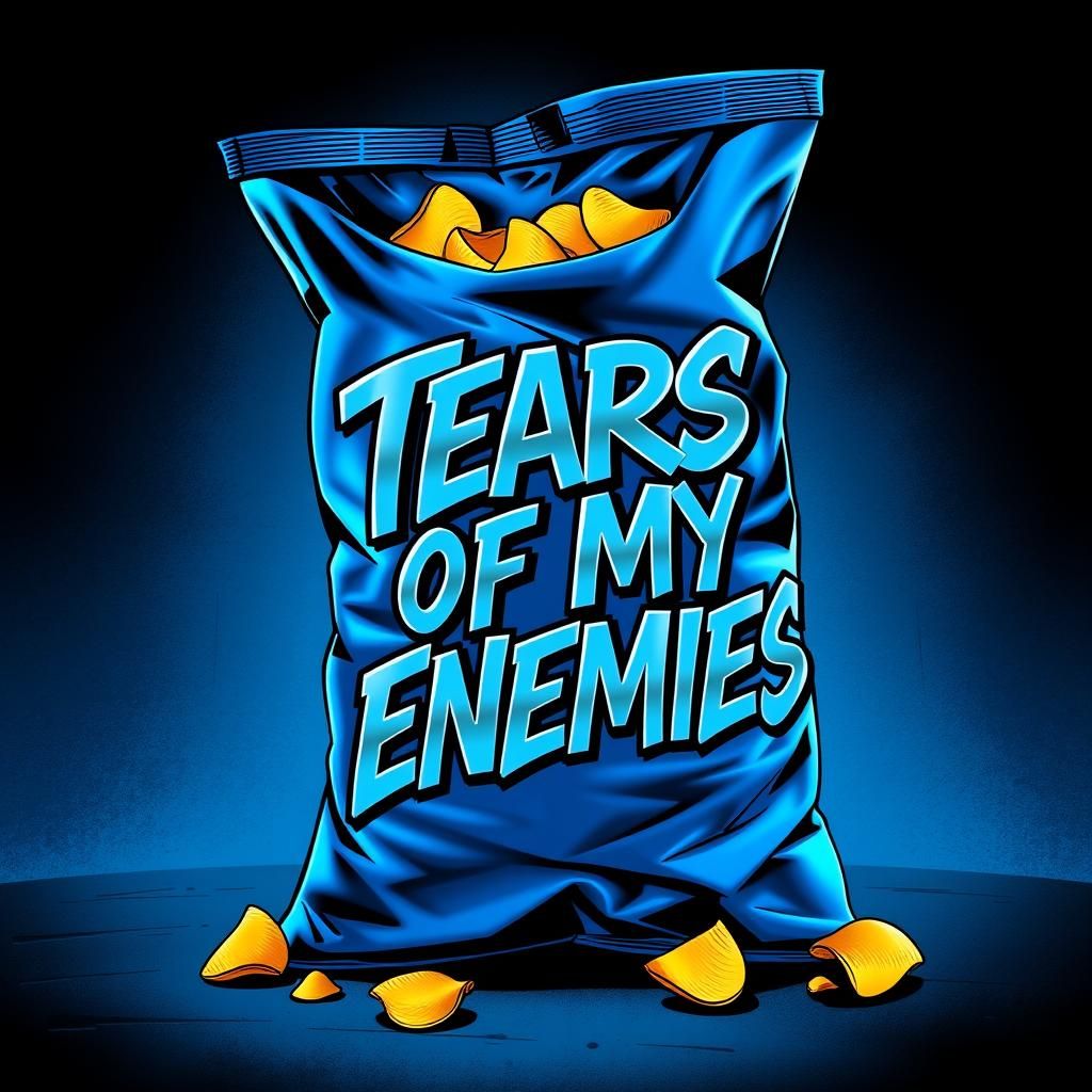 Bag of chips that read tears of my enemies