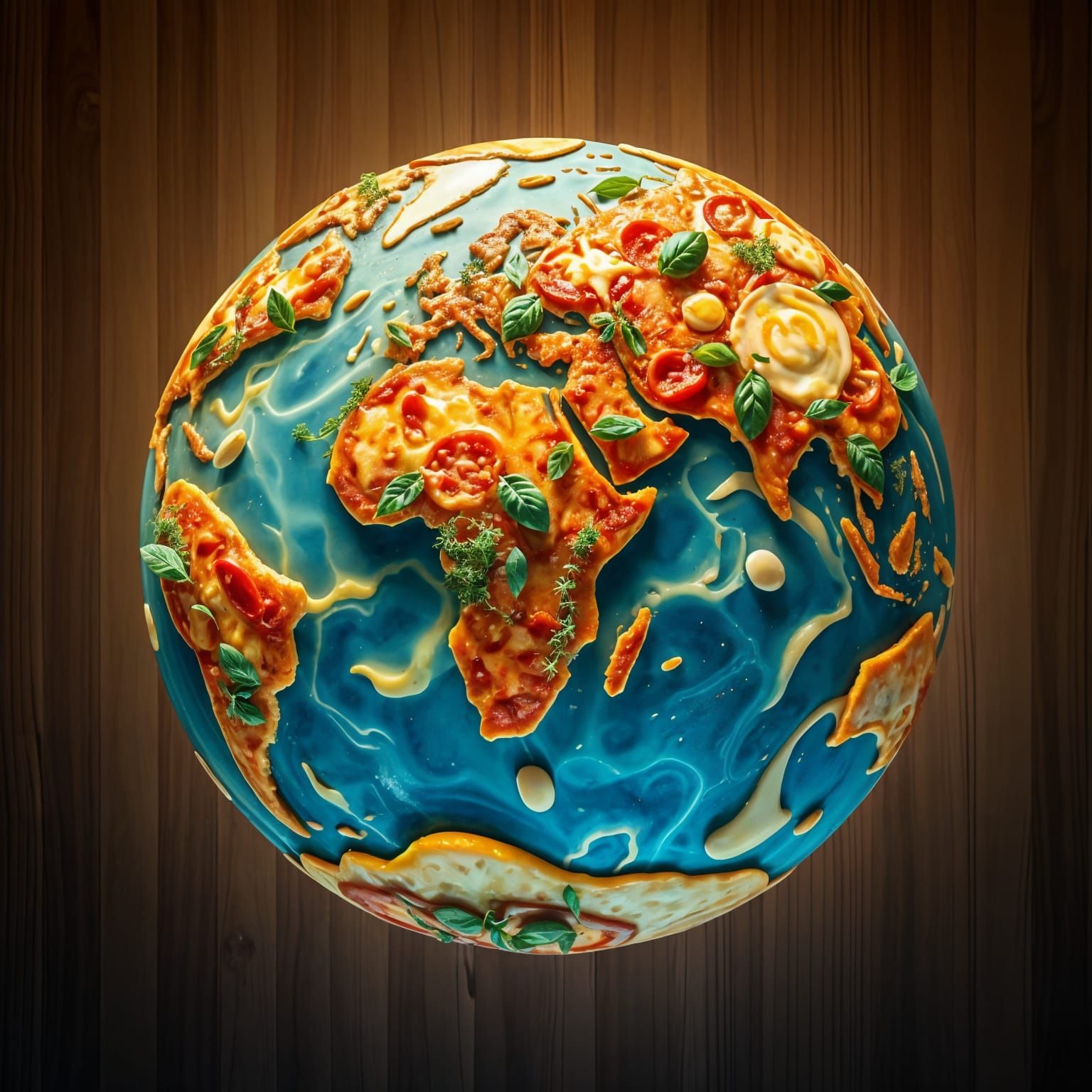 Pizza globe