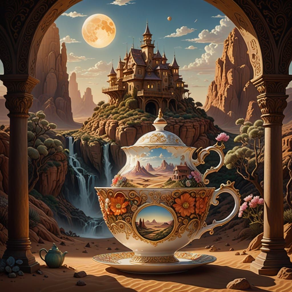 Giant Teacup Village in Alien Desert
