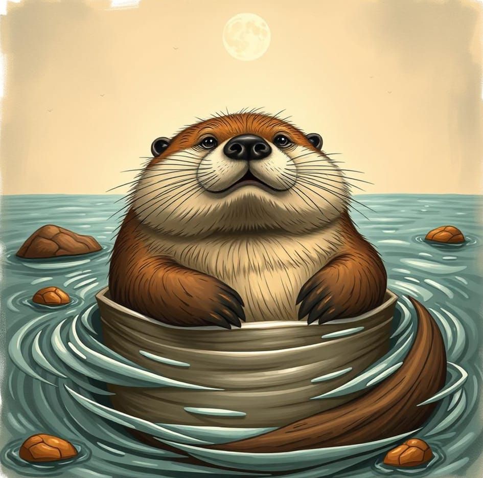 Obese Boognish-Otter AI Generated Image