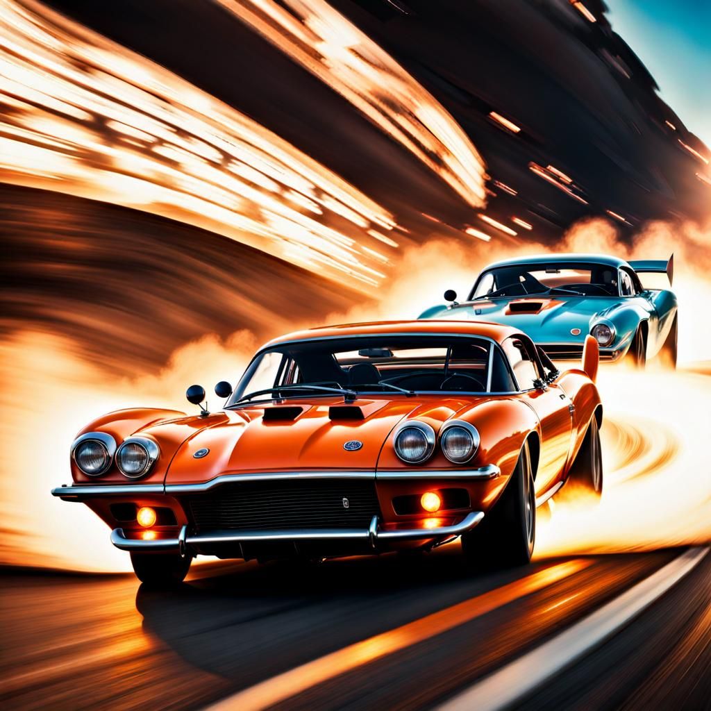 Nebulaepunk Drag Racers in Hyperspeed