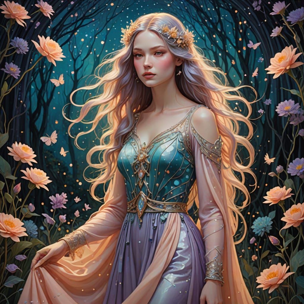 Ethereal Dreamweaver in Pastel Hues