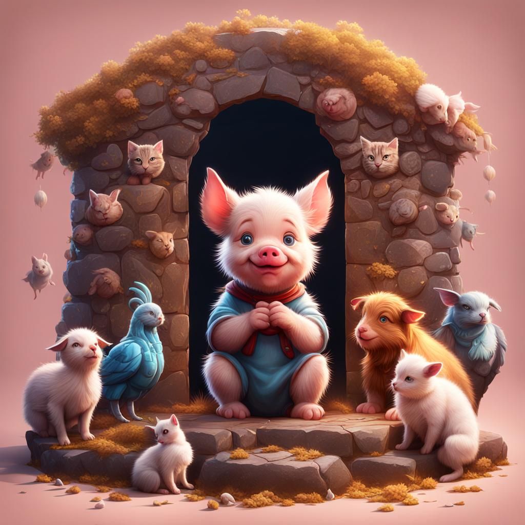 Fantastical Hybrid Animals in Detailed Matte Painting