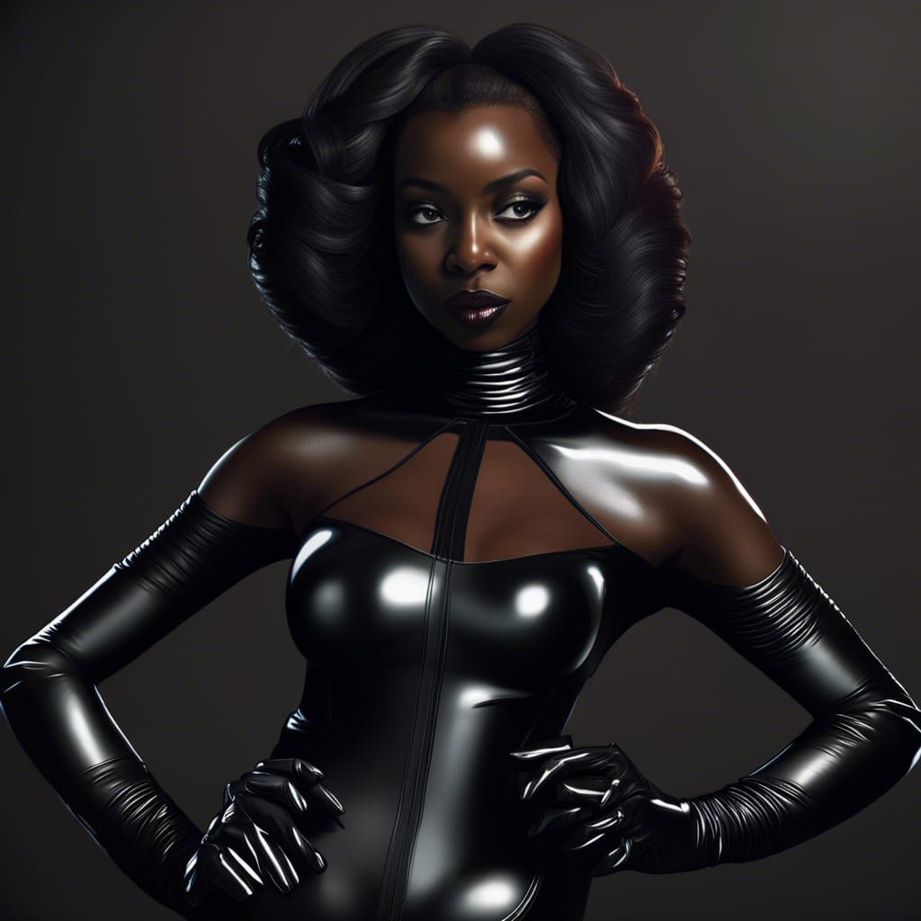 Realistic 4K Portrait of a Dominant Woman in Latex