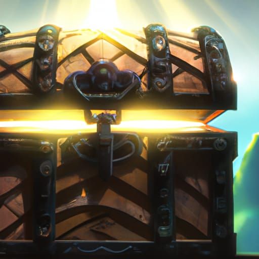 Monster Chest in Studio Ghibli Anime Style