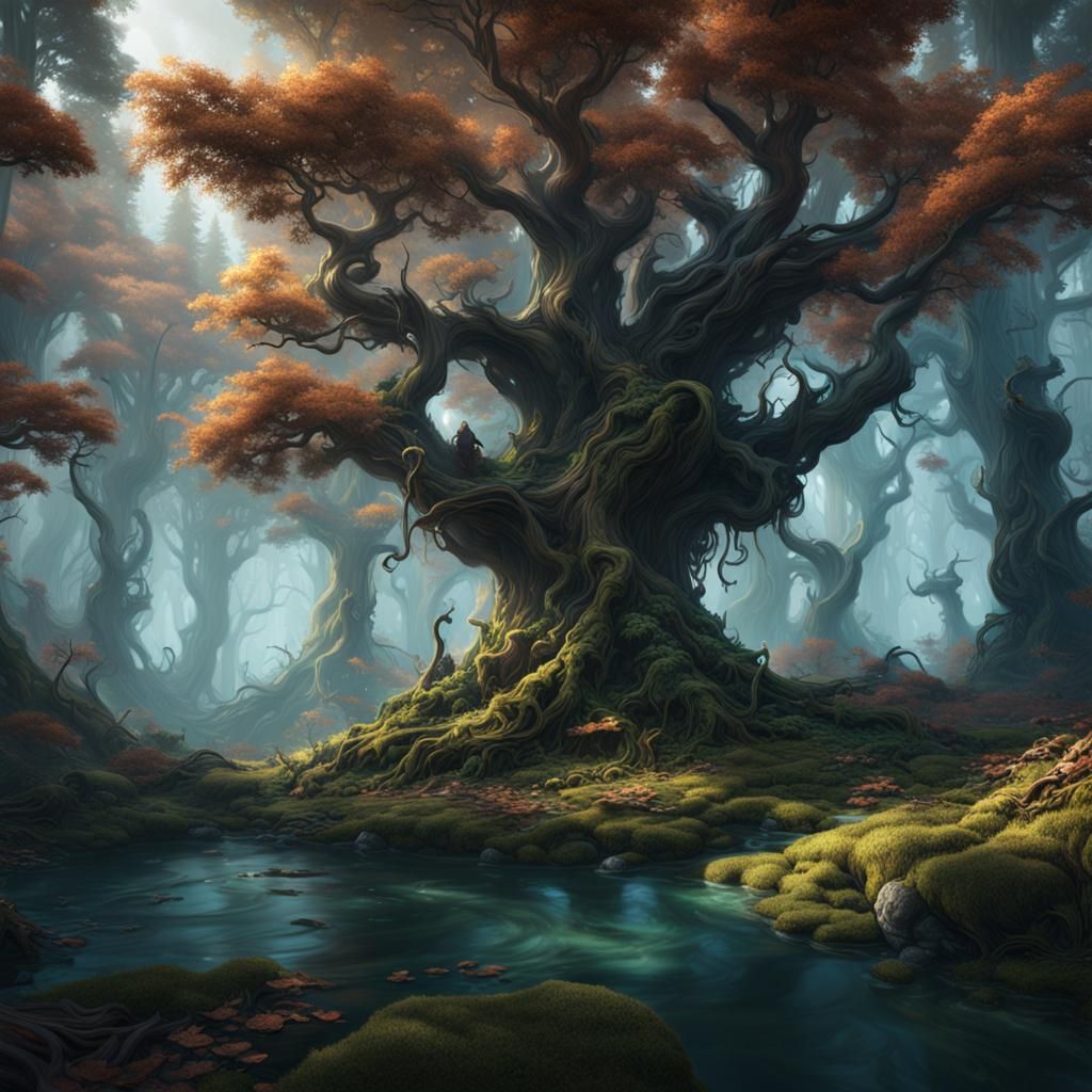 Forest in a Cup: Detailed Matte Painting