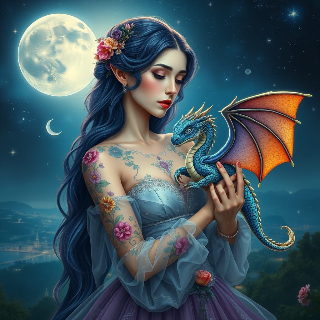 Regal Fantasy Portrait in Ethereal Colors