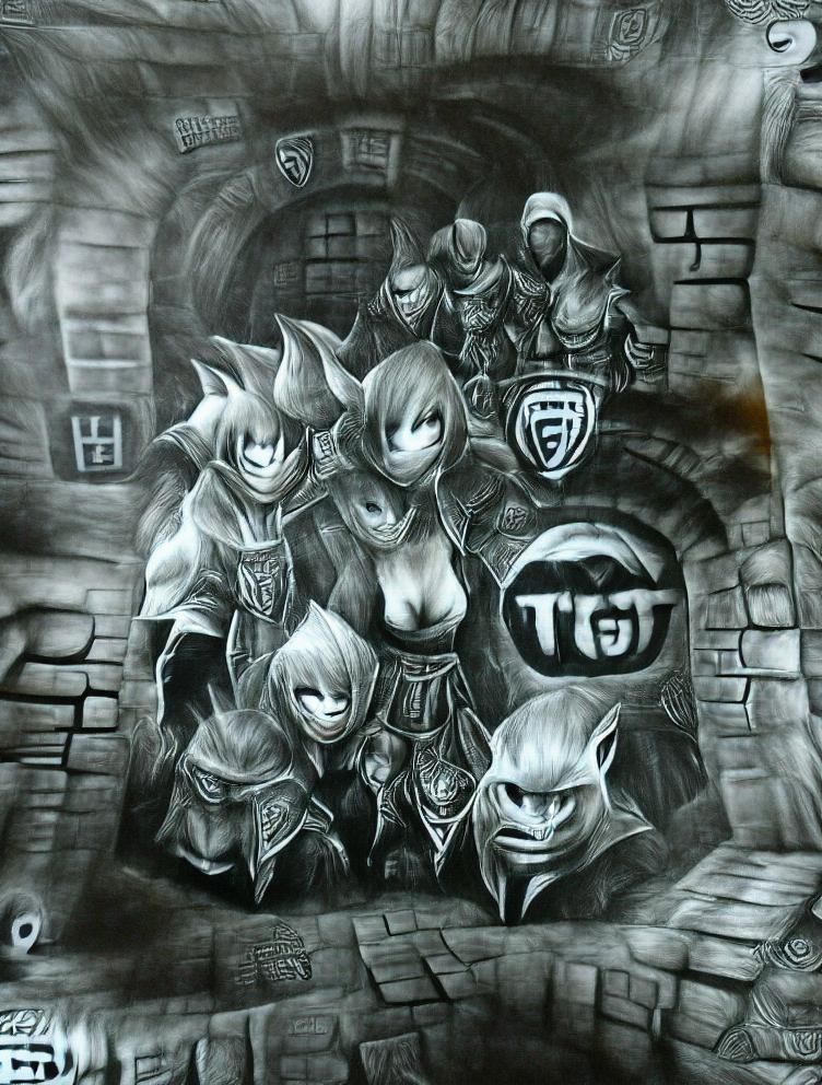 Thieves Guild: Detailed Charcoal Drawing