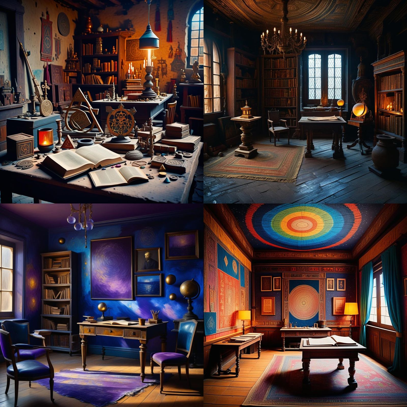 Magician's Studio: A Colorful Contemporary Portrait