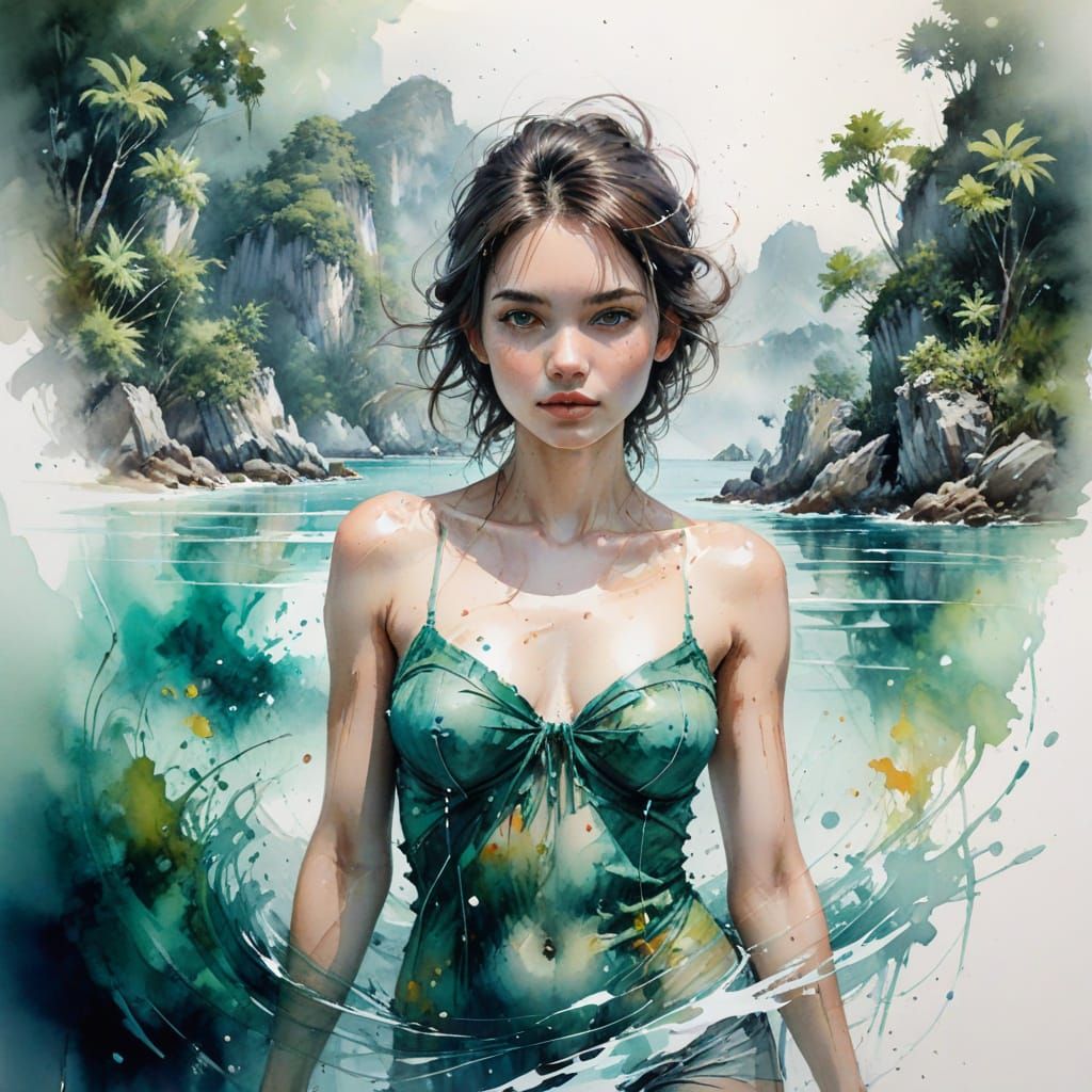 Mergui Archipelago: Emerald Jewels in Watercolour Style