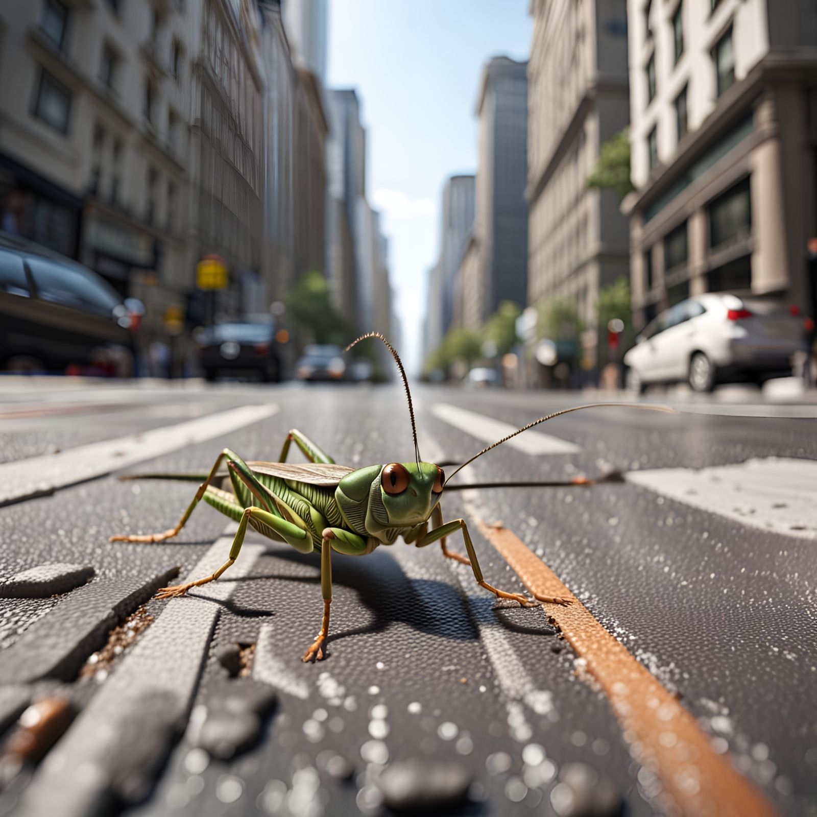 Big city view perspective - grasshopper 🦗