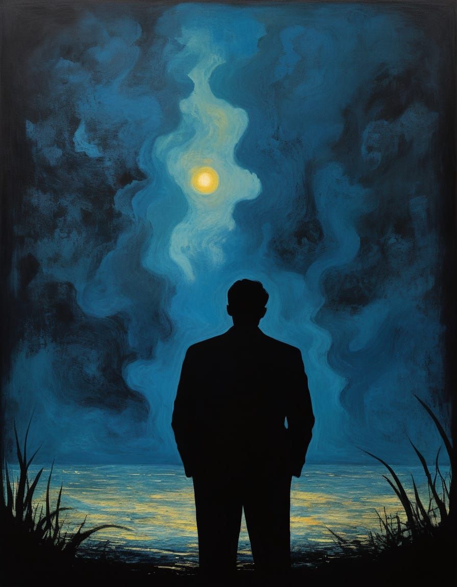 Surreal Celestial Embrace in Ethereal Light