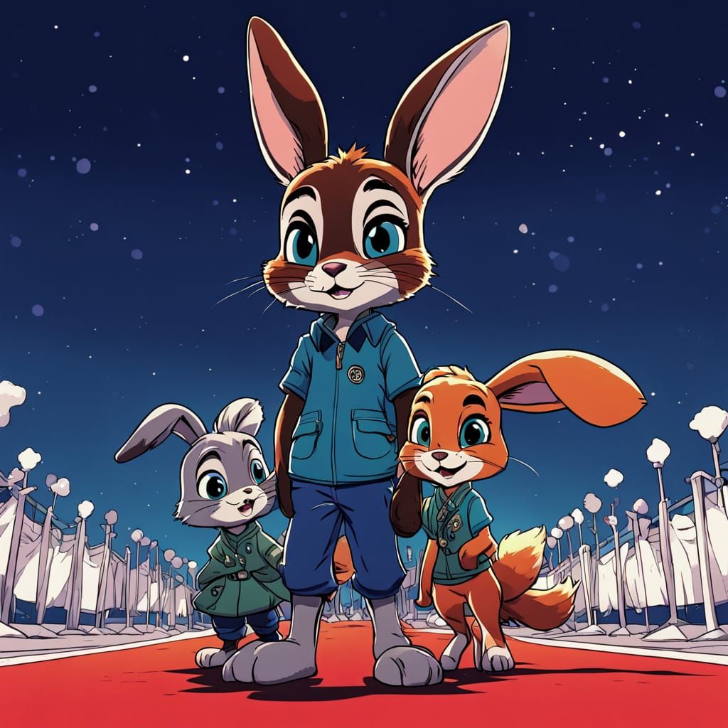 Cinematic Anime Scene on the Red Carpet