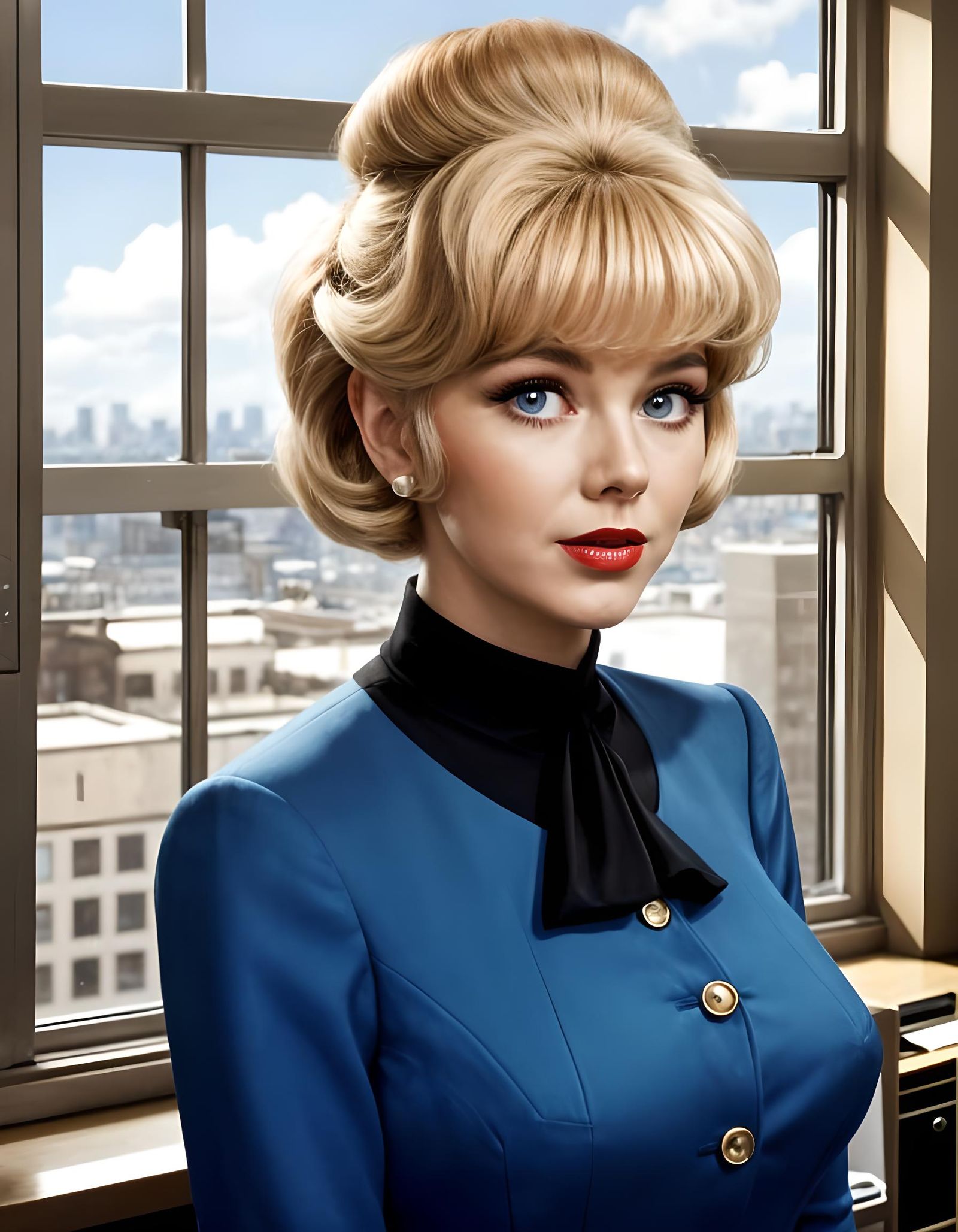 Doris Day Inspired 1960s Office Secretary Portrait