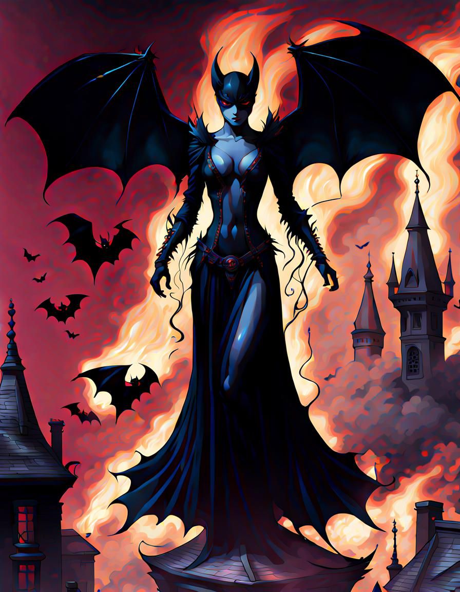 Breathtaking Banshee in Dark Fantasy Landscape