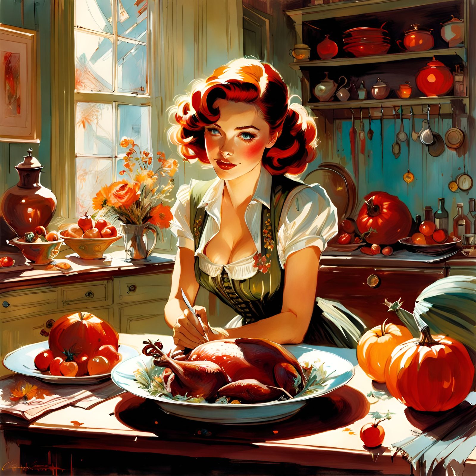 Pixar-esque Invitation to Cook, Detailed Art