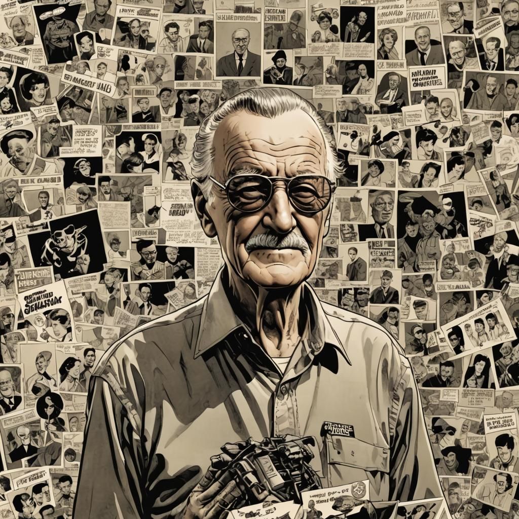 Dynamic Comic Book Art in Stan Lee Style