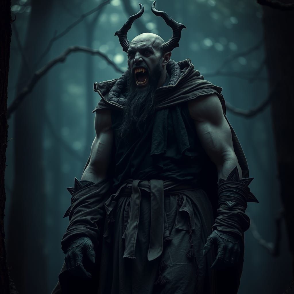 Medieval Gangrel Vampire in Dark Gothic Style