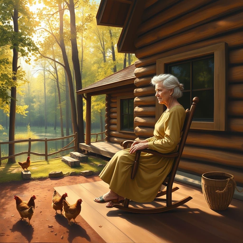 Cozy Afternoon in a Rustic Woods Retreat