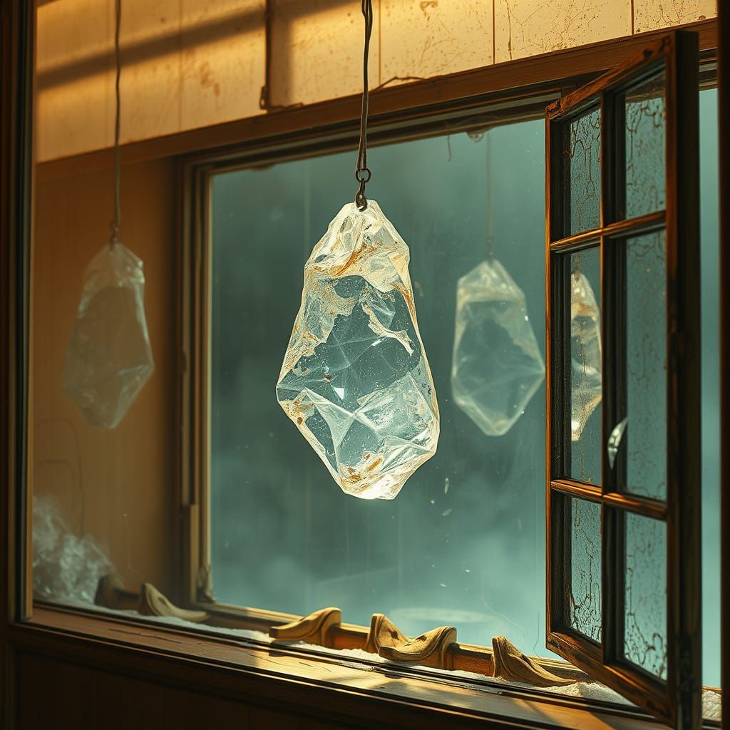 Surreal Ashscape with Reflections, in Digital Art Style