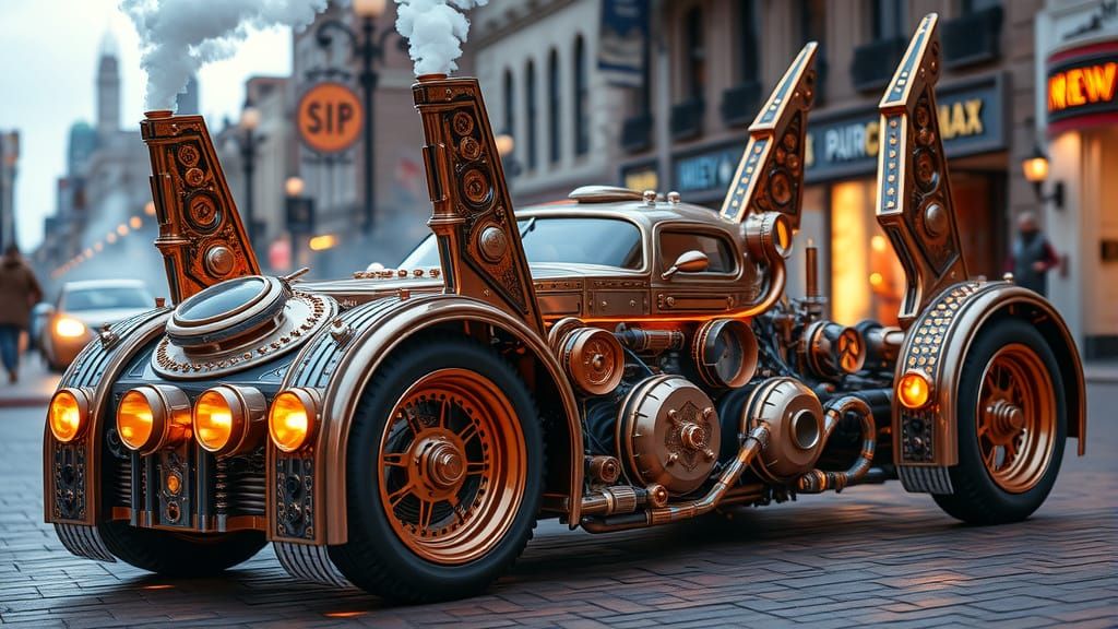 Majestic Steampunk Deusenberg Batmobile