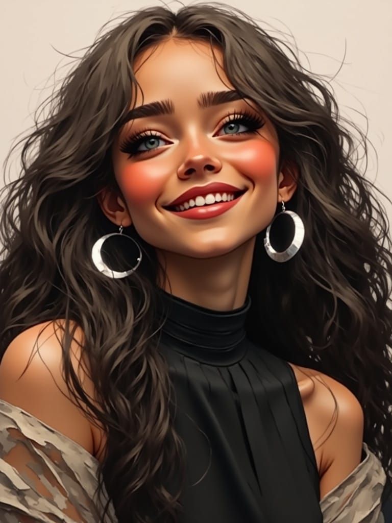 Ethereal Beauty on Shimmering Staircases