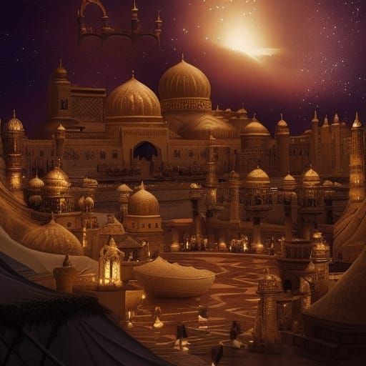 Epic Arabian Nights Digital Matte Painting