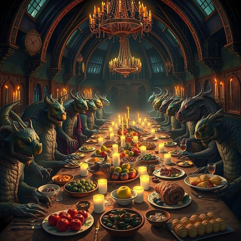 Monstrous Banquet in a Magical Hall