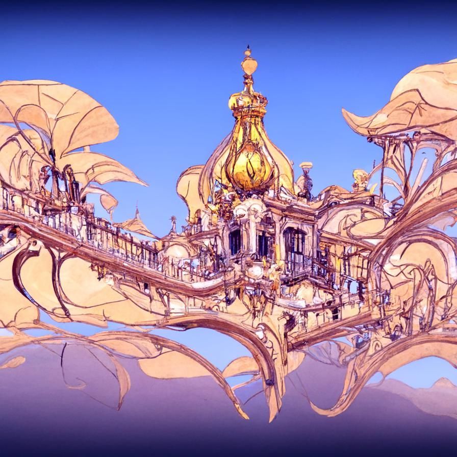 El Dorado Concept Art: Art Nouveau Rococo Architecture