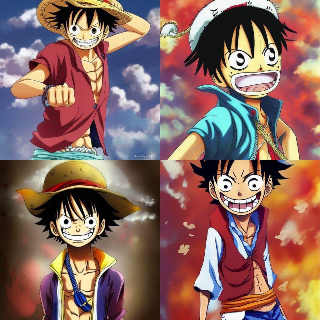 Luffy in Anime Key Visual Style