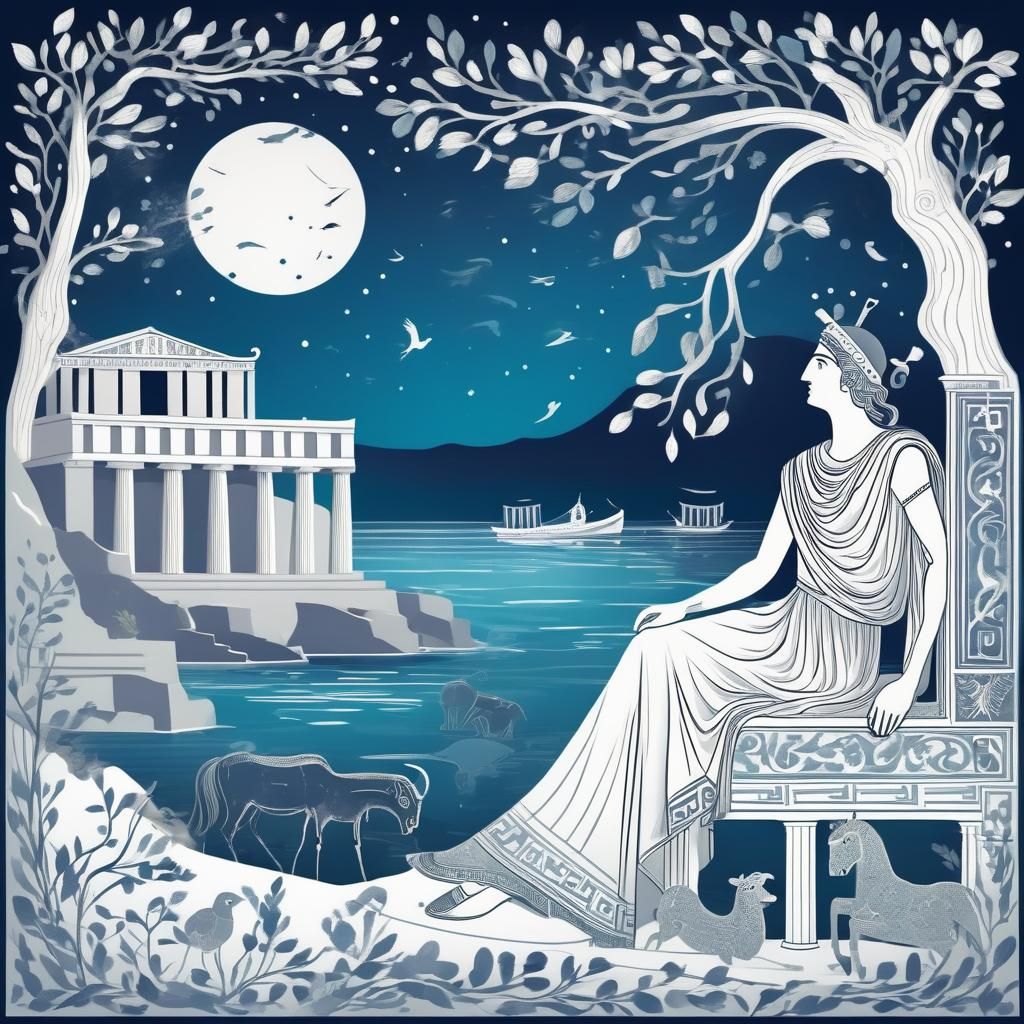 Evocative Scene of an Ancient Greek Tale